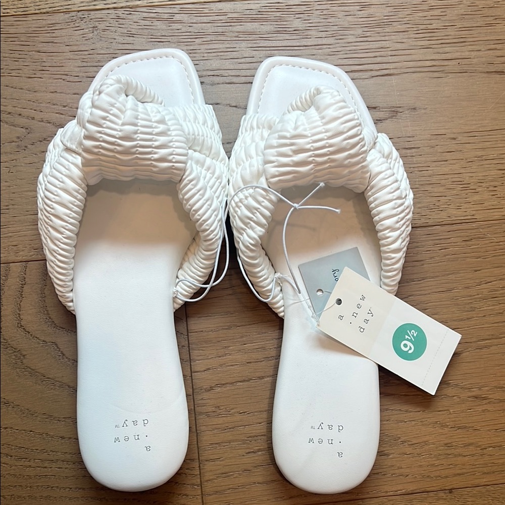 A New Day White Women's Slide Sandals